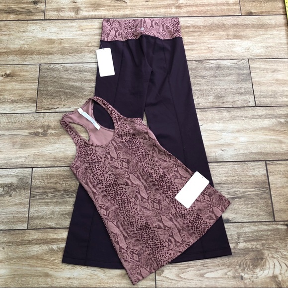 lululemon athletica Pants - Lululemon Groove Pant ll CRB Tank Set Size 6 NWT!